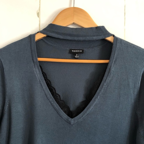 Torrid Choker Neck Pullover Sweater - Picture 2 of 6